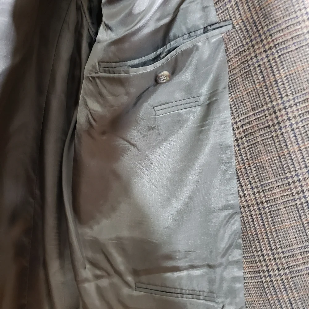 Botany Five Hundred Plaid Lambswool Blazer Jacket - Picture 14 of 16